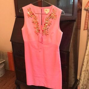 Milly/New York . Hot pink dress.